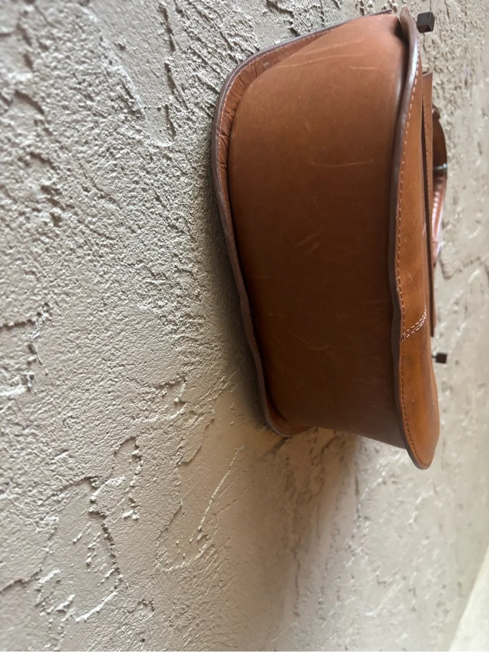 VELEZ Designer Tan Leather Top-Handle Satchel